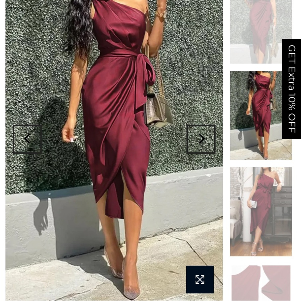 One Shoulder Midi Dress